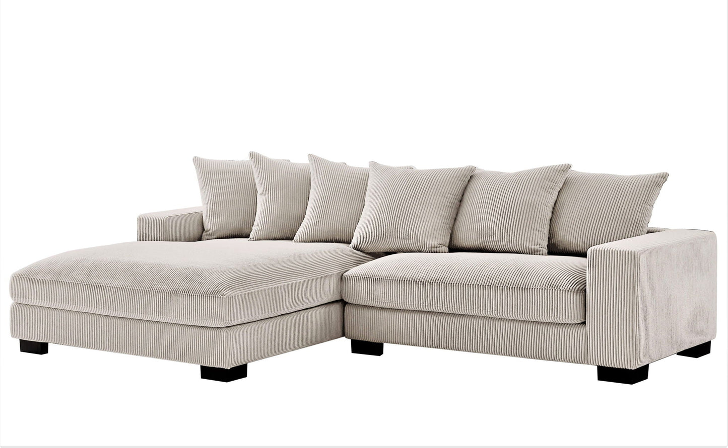 Luxe - Oversized 2 Piece Sectional Couches for Living Room, L Shaped Sofa With Chaise