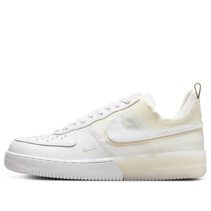 Nike Air Force 1 React Men's Sneakers — Coconut Milk Leather Low-Top