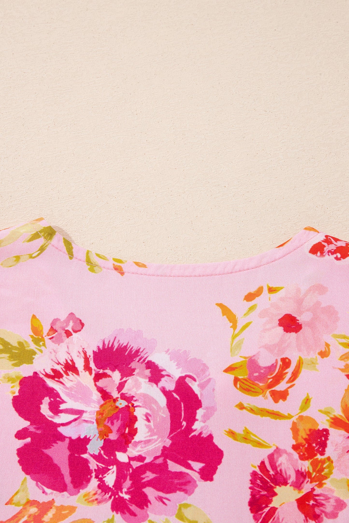 Threaded Pear Nicole Puffy Half Sleeve Blouse