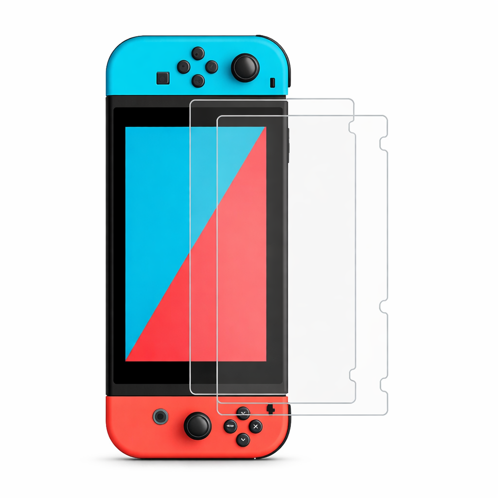 Prime Goods 2x HD Tempered Glass Screen Protector Guard for Nintendo Switch 2 2025/OLED/Lite - Clear