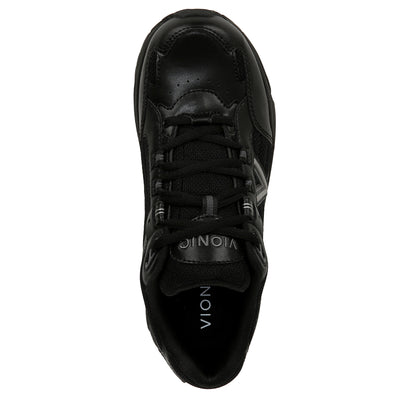 Black Leather & Fabric-