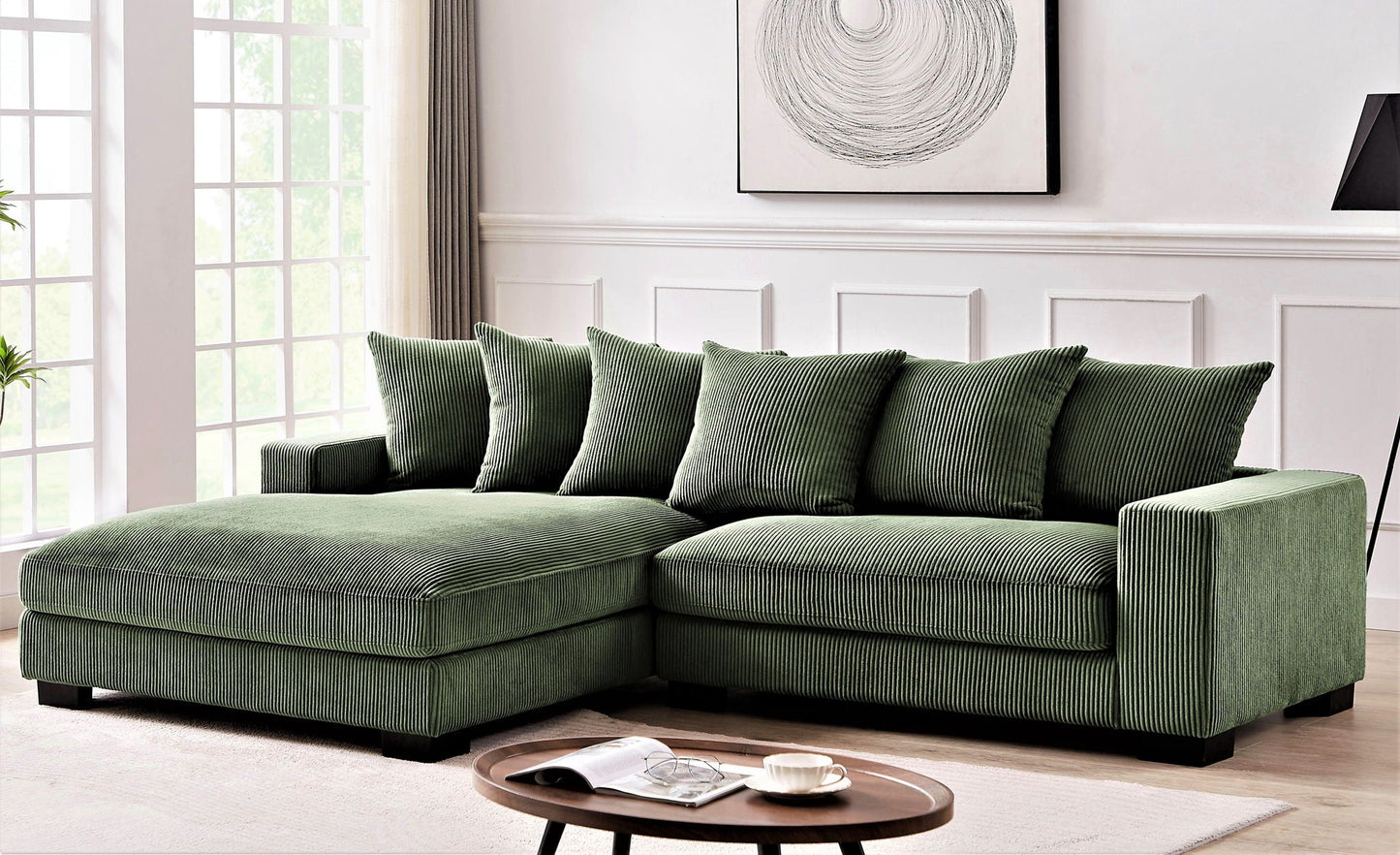 Luxe - Oversized 2 Piece Sectional Couches for Living Room, L Shaped Sofa With Chaise