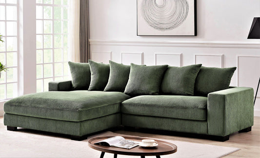 Luxe - Oversized 2 Piece Sectional Couches for Living Room, L Shaped Sofa With Chaise