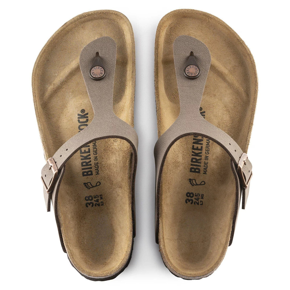 Birkenstock Gizeh Women's Thong Sandals — Mocha Birko-Flor