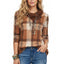 Brown White Plaid Print