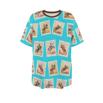 Baha Ranch Stamp Cowboy Oversized T Shirt