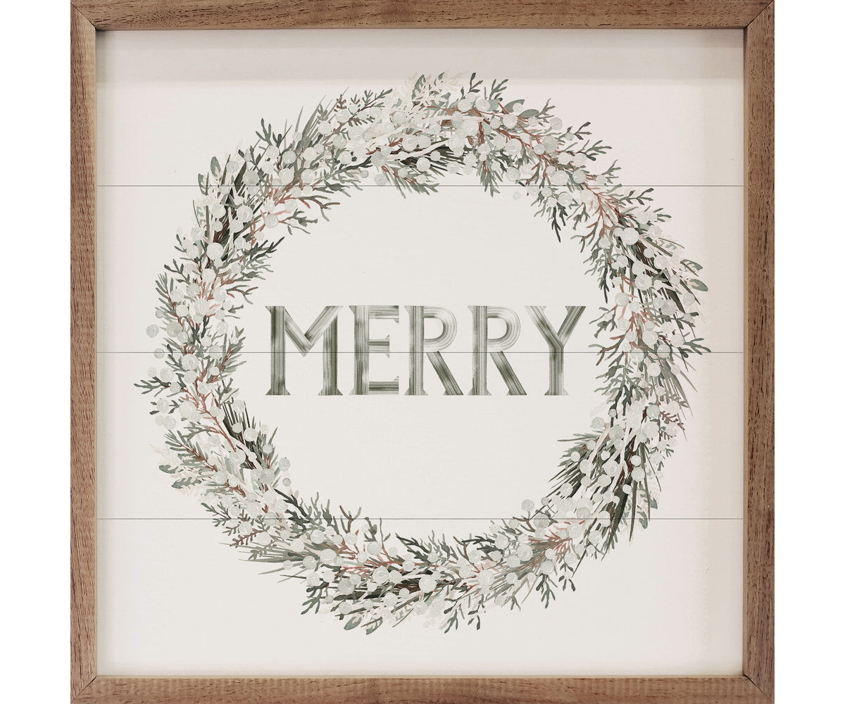 Kendrick Home Merry Wreath White