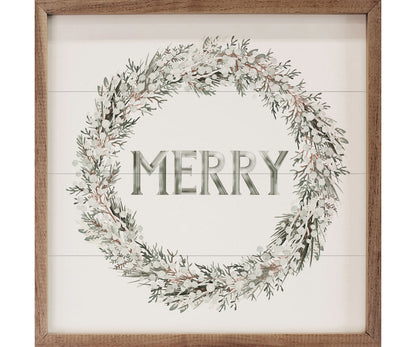 Kendrick Home Merry Wreath White