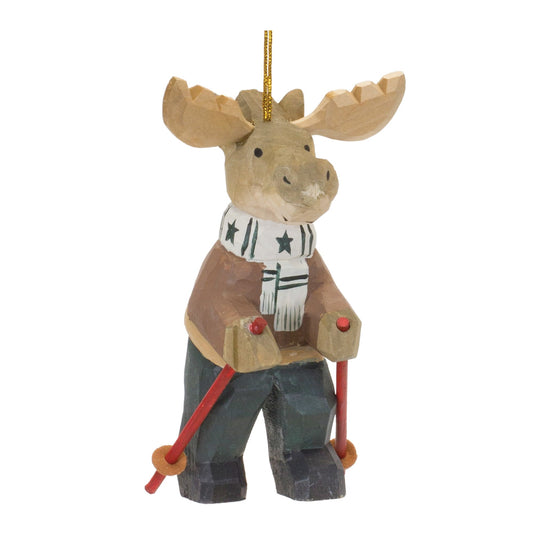 Melrose International Moose on Skis Ornament (Set of 6)