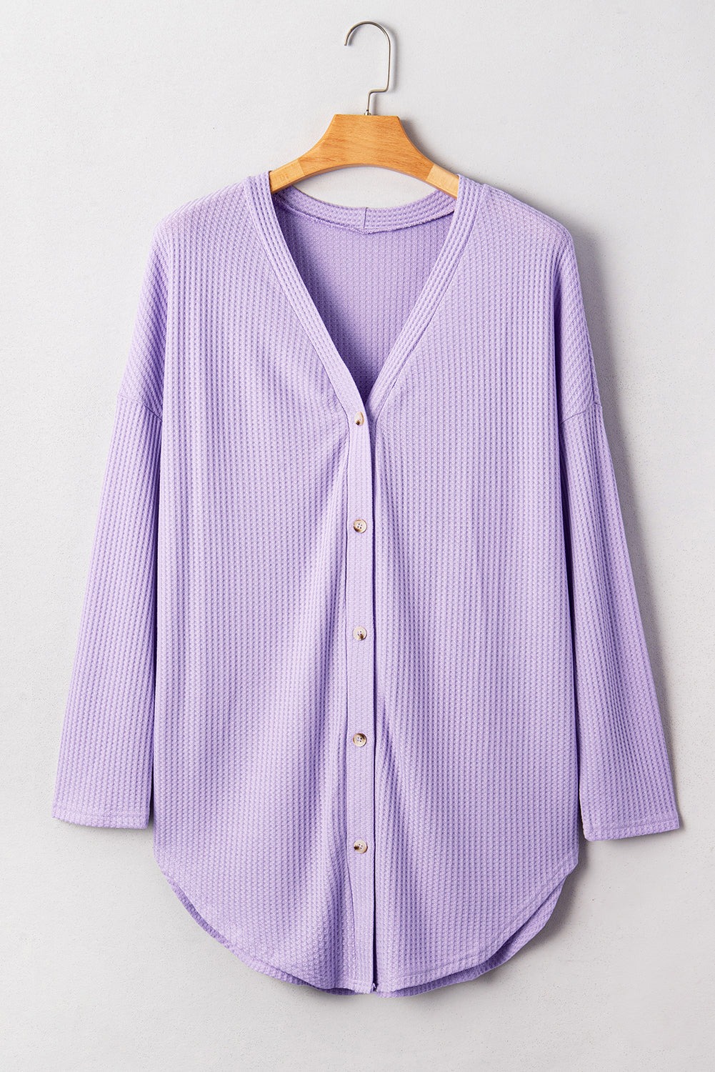 Threaded Pear Rosie Waffle Knit Front PLUS Cardigan