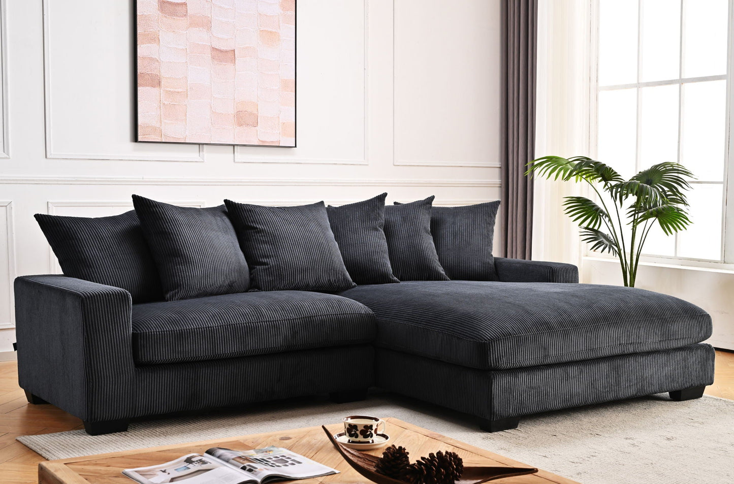 Luxe - Oversized 2 Piece Sectional Couches for Living Room, L Shaped Sofa With Chaise