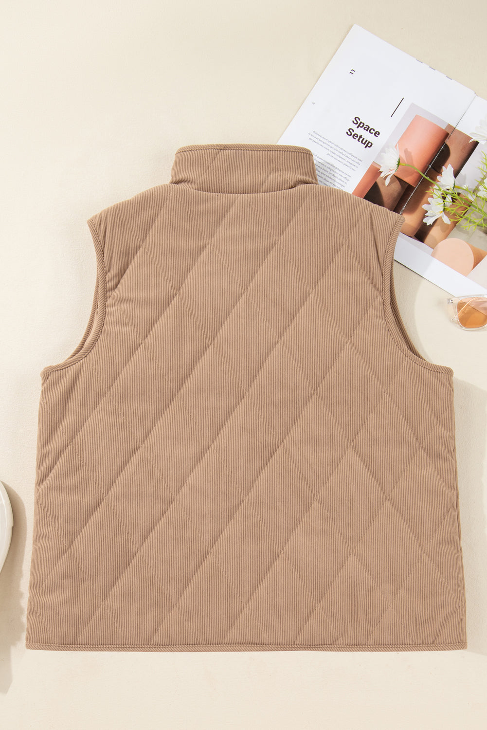 Threaded Pear Elizabeth Cord Snap Vest Plus Jacket