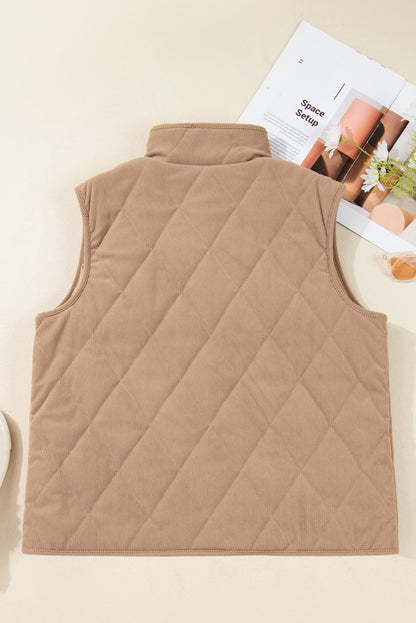 Threaded Pear Elizabeth Cord Snap Vest Plus Jacket