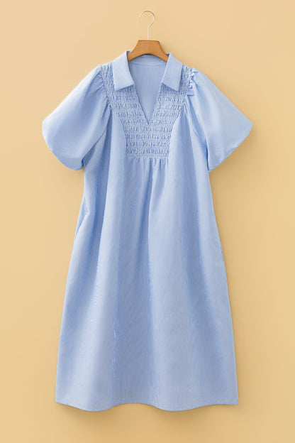 Threaded Pear Julieta Detail Collar Midi PLUS Dress