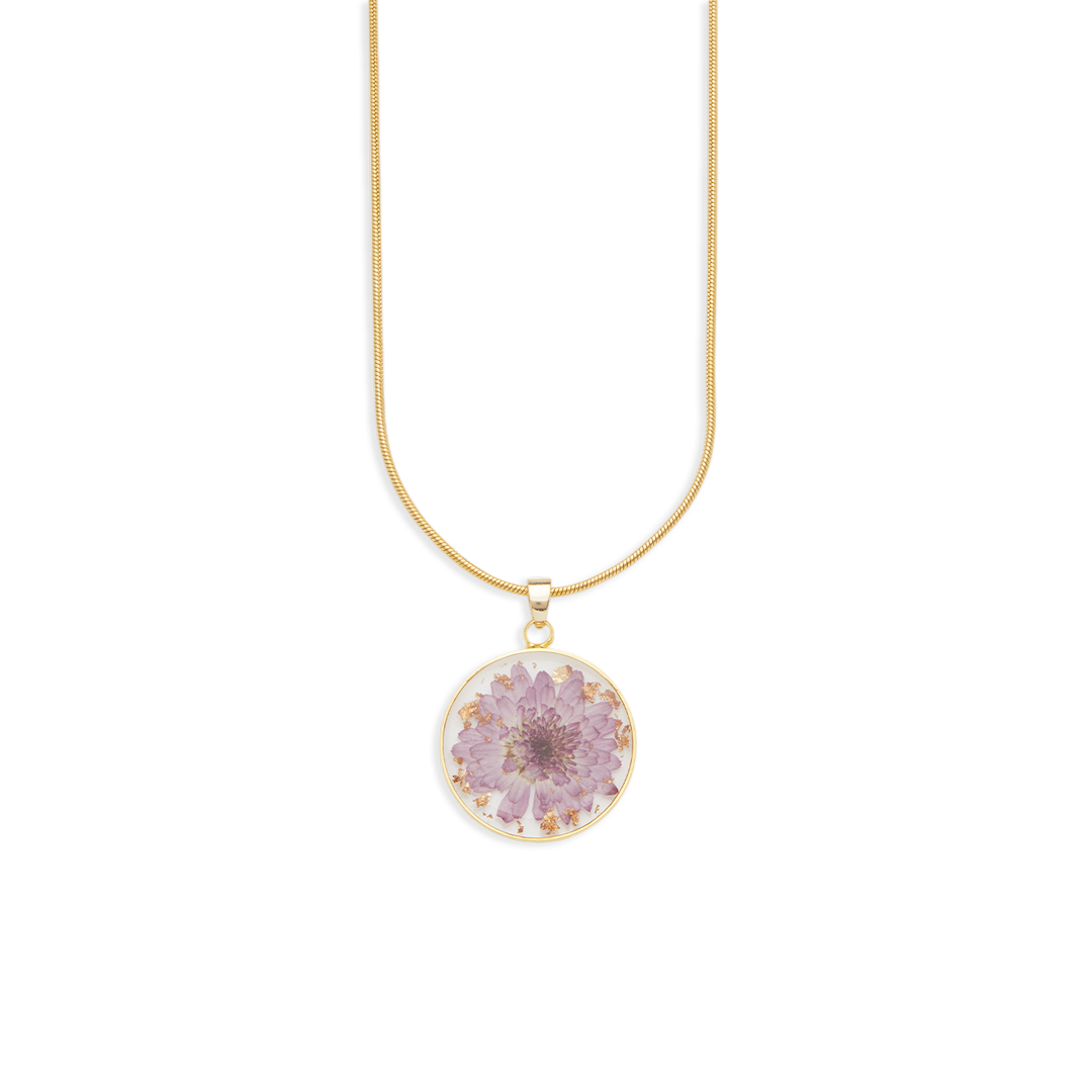Mint & Lily Pressed Birth Flower Necklace