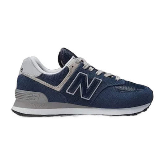 New Balance 574 Core Women's Sneakers — Navy/White Suede Low-Top