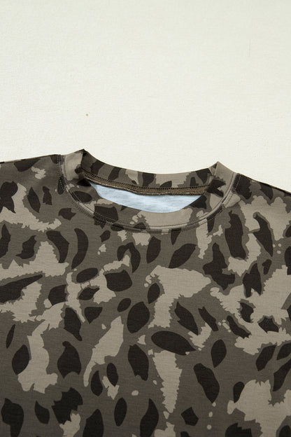 Threaded Pear Annabelle Print Mock Slim Tee