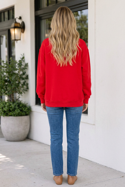 Threaded Pear Linda Long Sleeve Shift Sweatshirt