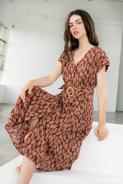 Hazel-Short Sleeve Button Down Dress