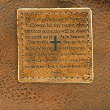 SteelTime Unisex Leather Crossbody Bag With Serenity Prayer