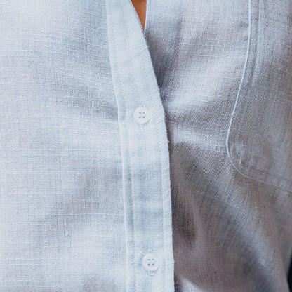 Simple Button Front Shirt, Elegant Long Sleeve Shirt Tops