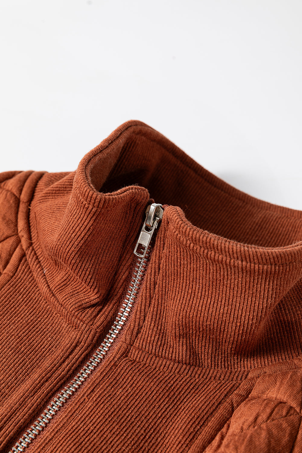 Threaded Pear Yavita Half Zipped Loose Sweatshirt