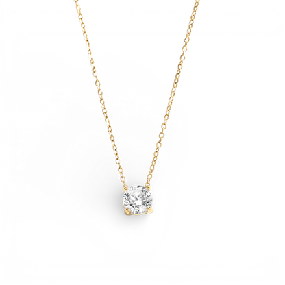 Mint & Lily Dainty Solitaire Pendant Necklace