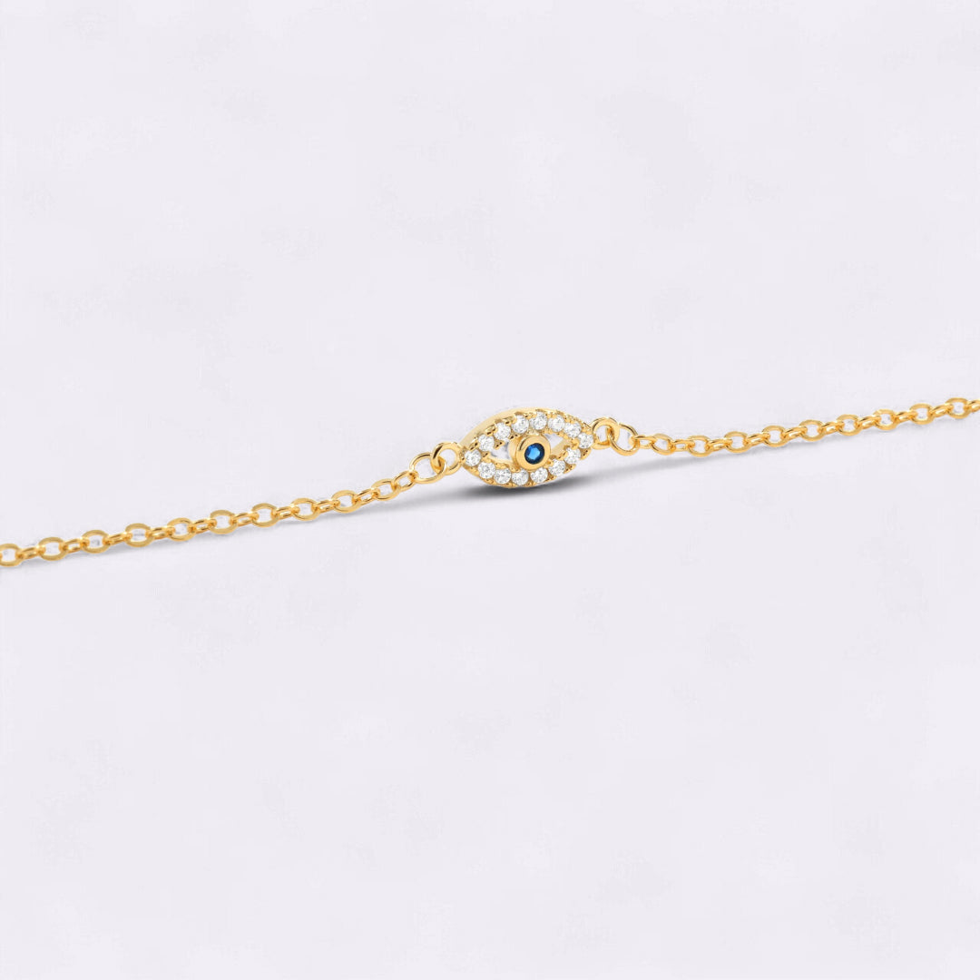 Mint & Lily Dainty Evil Eye Charm Bracelet