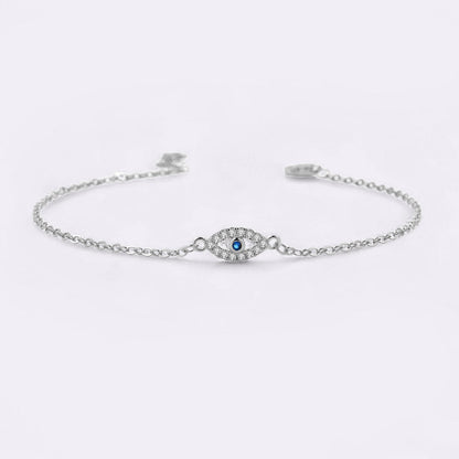 Mint & Lily Dainty Evil Eye Charm Bracelet