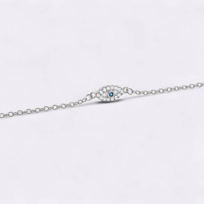 Mint & Lily Dainty Evil Eye Charm Bracelet