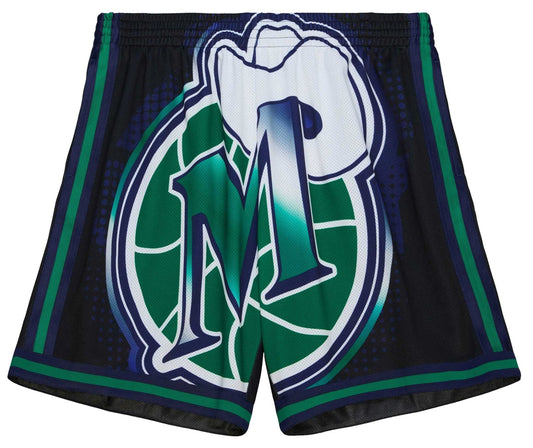 Mitchell & Ness Men's NBA Big Face 7.0 Fashion Shorts Mavericks