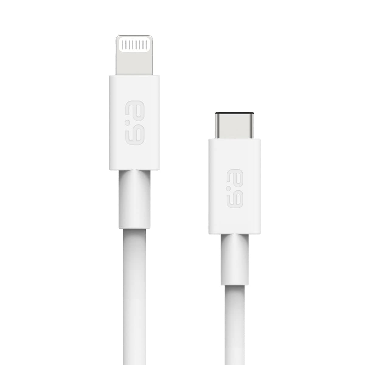 Puregear Usb C to Lightning Cable, Apple Mfi Certified Charging Data Sync Cable Support Power Delivery and Type C Chargers for Iphone 13,12,11,Xs,Xr,X,Se, Airpods Pro, Ipad, White (4 Ft)