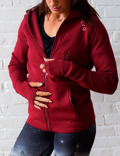 Constantly Varied Gear Rest Day Zip Up Sweatshirt - Dark Red