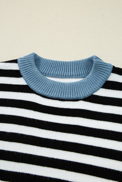 Threaded Pear Julieta Colorblock Sleeve Chic Sweater