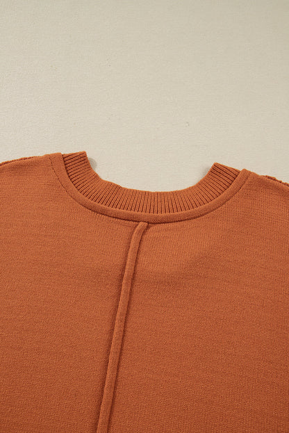 Threaded Pear Abigail Edge Bubble Sleeve Sweater