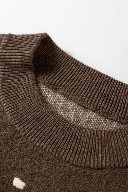 Threaded Pear Renata Ribbed Edge Knit Sweater