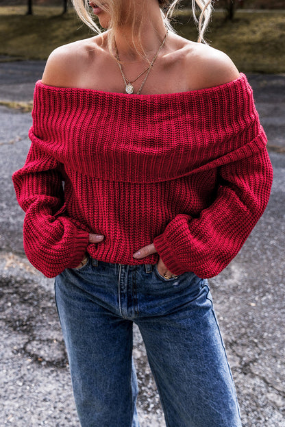 Threaded Pear Eleanor the Shoulder Knit Sweater