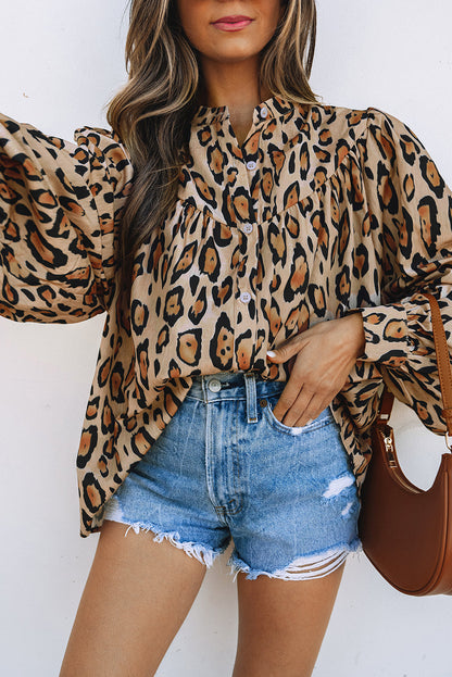 Threaded Pear Alaiya Balloon Sleeve Casual Shirt