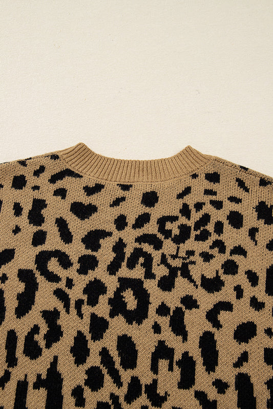 Threaded Pear Elyse Trim Drop Shoulder Sweater