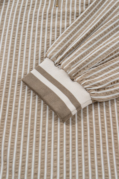 Threaded Pear Noor Sleeve Ruffled Mini PLUS Dress