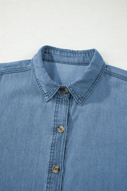 Threaded Pear Makenna Myosotis Down Slim Shirt