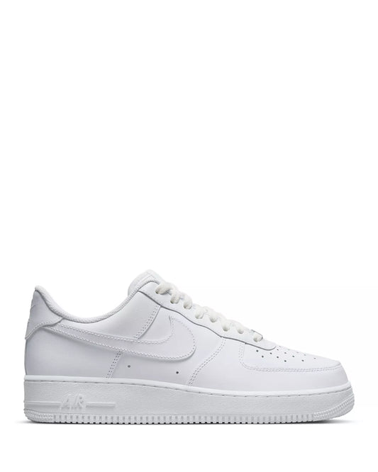 Nike Air Force 1 '07 Men's Sneakers — Triple White Leather Low-Top
