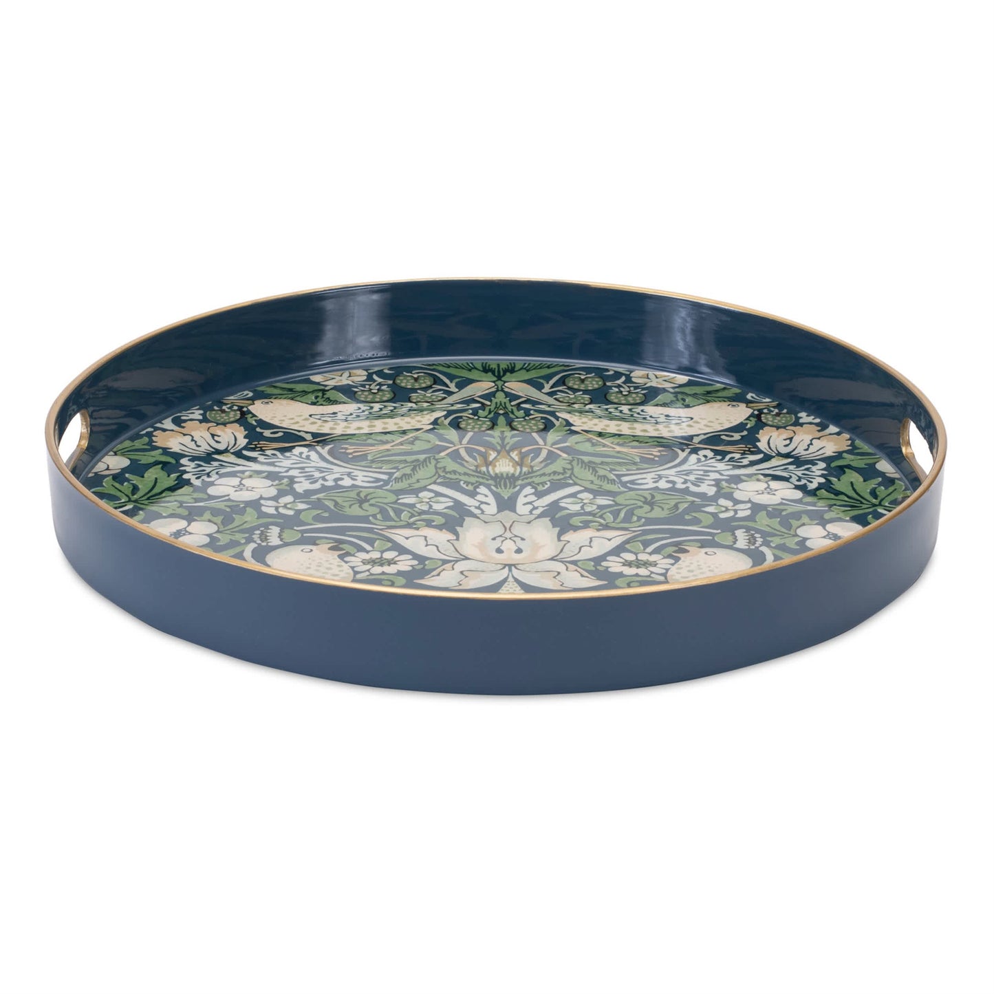 Melrose International Round William Morris Tray 13.5"D