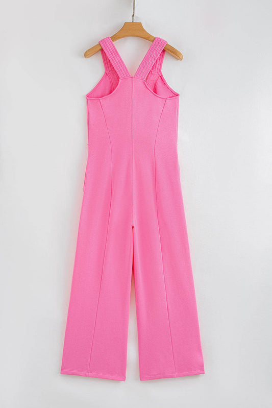 Threaded Pear Scarlett Wide Leg Loose Jumpsuit