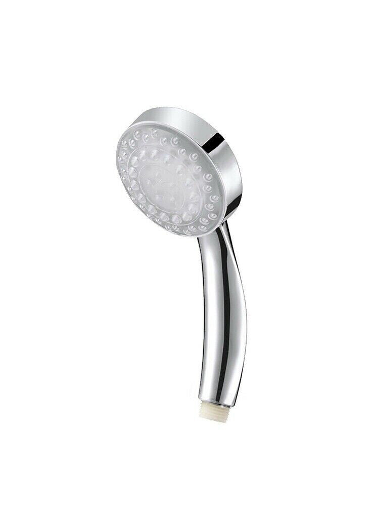 Prime Goods Handheld 7 Color Changing LED Light Water Bath Home Bathroom Shower Head Glow - Silver