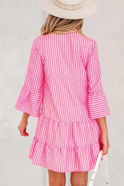 Threaded Pear Oaklynn Tiered Flowy Mini Dress