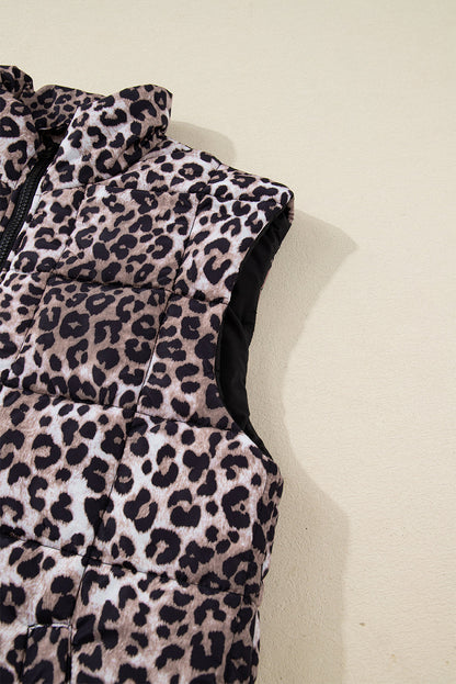 Threaded Pear Aria Zipper Casual Puff Vest
