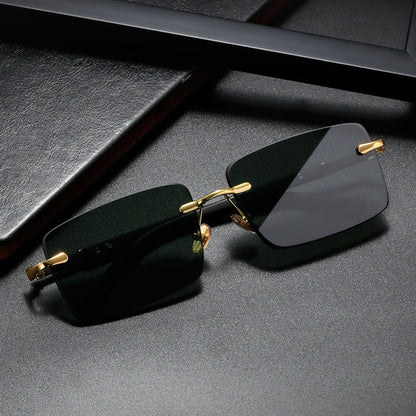 Rimless Crystal Sunglasses – Lightweight & Trendy