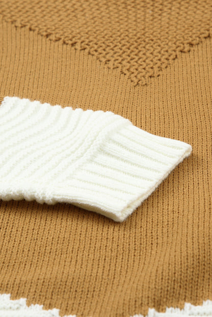 Threaded Pear Avery tone Chevron Pullover Sweater