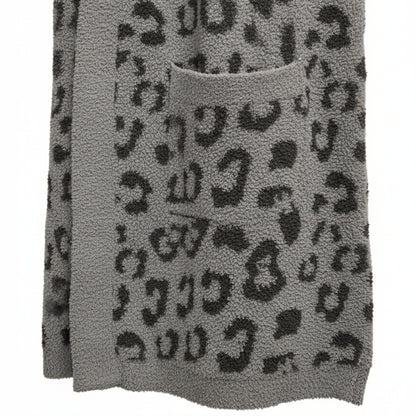 Grey Leopard Print-